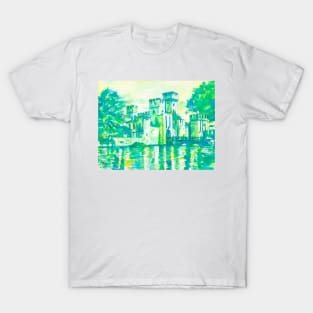 SCALIGERO CASTLE in SIRMIONE - watercolor painting T-Shirt